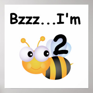 Buzz Bumblebee 2. Geburtstag T - Shirt und Geschen Poster