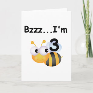 Buzz Bumblebee 3. Geburtstag T - Shirt und Geschen Karte