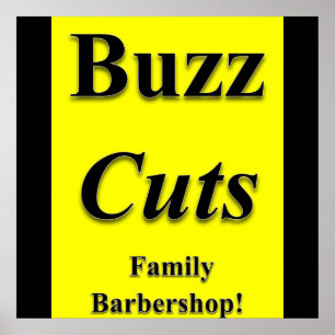 Buzz Cuts Family Barbershop Poster Matt