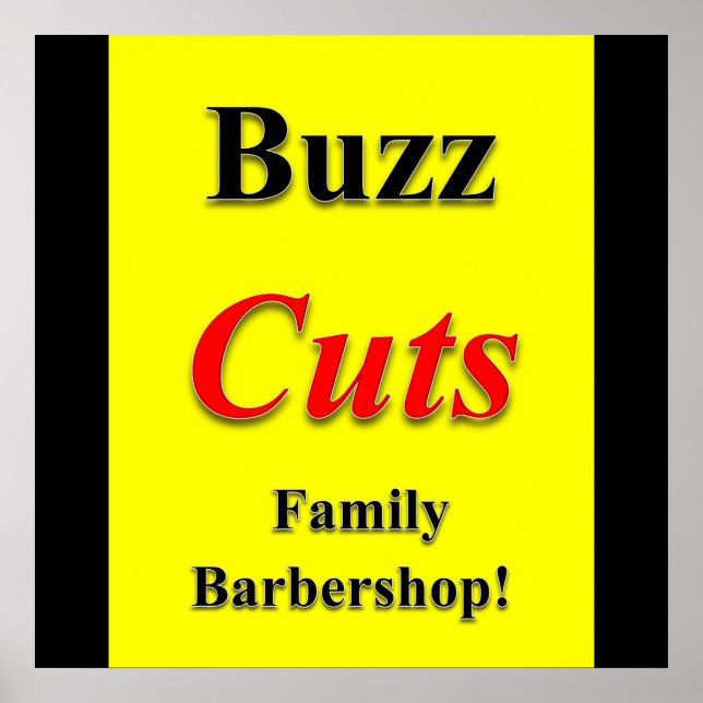 Buzz Cuts Family Barbershop Poster Matte (Vorne)