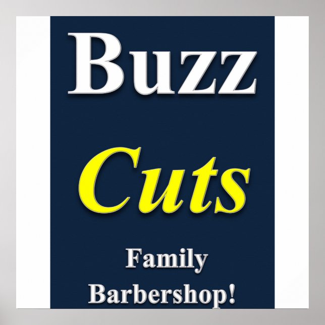Buzz Cuts Family Barbershop Poster Matte (Vorne)