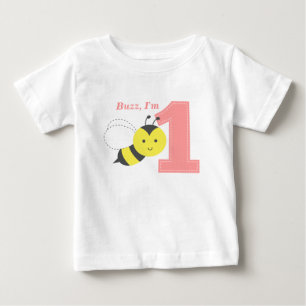 Buzz, ich bin eine, erster Geburtstag, Niedliche B Baby T-shirt