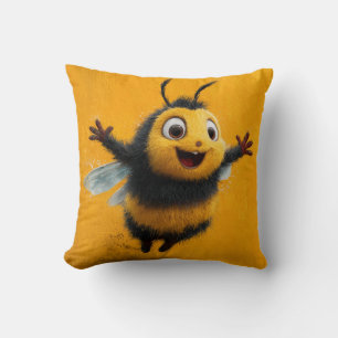 Buzz of Joy - Happy Bee Pillow Kissen