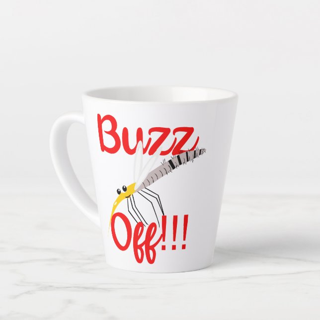 Buzz Off Latte Tasse (Linke Ecke)