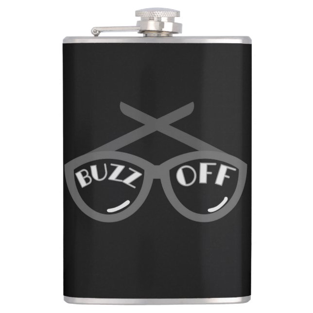 Buzz Off - T - Shirt der Frauen in den 40er Jahren Flachmann (Vorderseite)