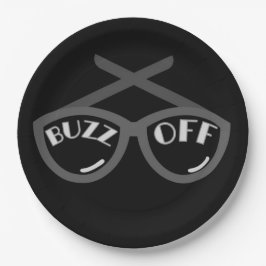 Buzz Off - T - Shirt der Frauen in den 40er Jahren Pappteller