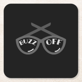 Buzz Off - T - Shirt der Frauen in den 40er Jahren Rechteckiger Pappuntersetzer