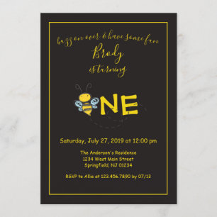 Buzz über Bee-Geburtstagsparty Einladung