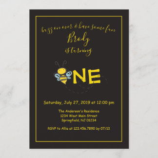 Buzz über Bee-Geburtstagsparty Einladung