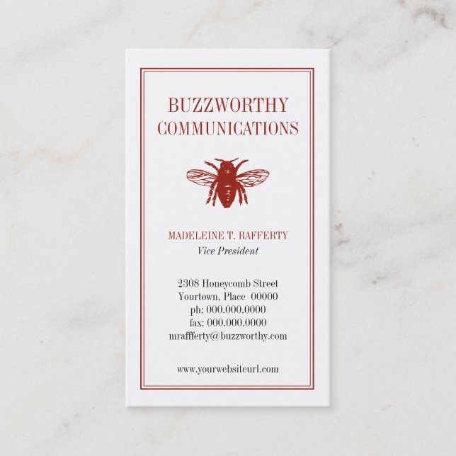 Buzzable Business Card Visitenkarte (Vorderseite)