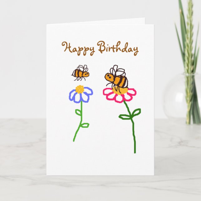 BuzzAboutBees freut sich auf Ihren Geburtstag Karte (Vorderseite)