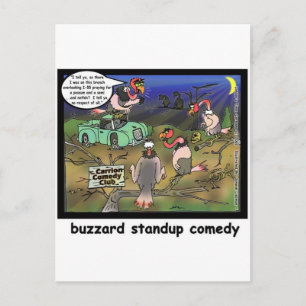 Buzzard Comedy Clubs Lustige Cartoon Geschenke & T Postkarte