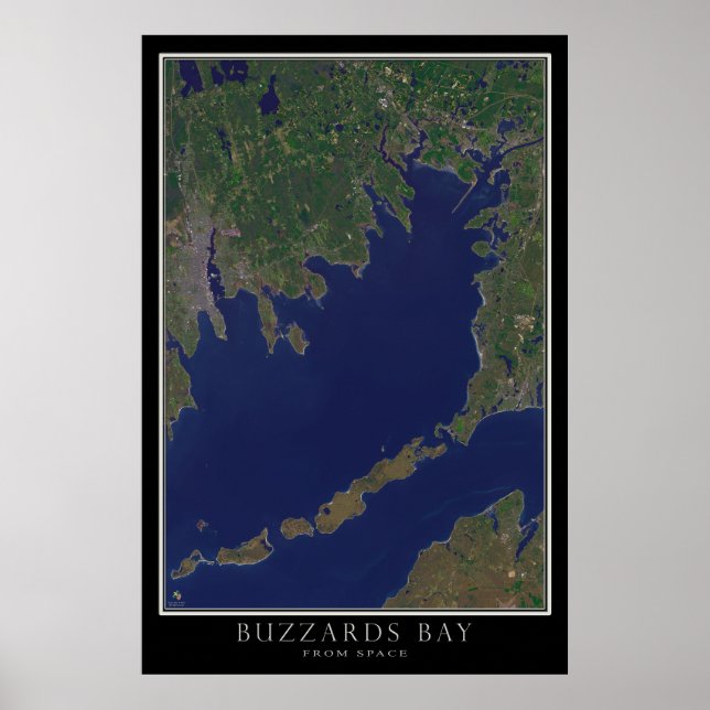 Buzzards Bay Massachusetts von Space Satellite Ma Poster (Vorne)
