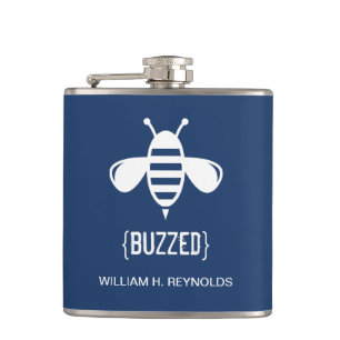 {BUZZED} Brautparty Buzzed Bee Gift (Marine) Flachmann