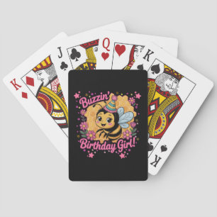 Buzzin' Birthday Girl Bee Theme Niedlich Bee Lover Spielkarten