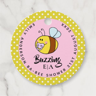 Buzzing Ba-BEE Babydusche Niedlich Danke Geschenkanhänger