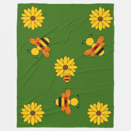 Buzzing Bienen Fleecedecke