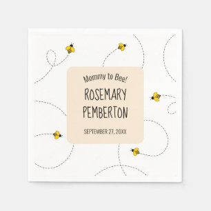 Buzzing Bienen Schlichte White Baby Dusche Serviette