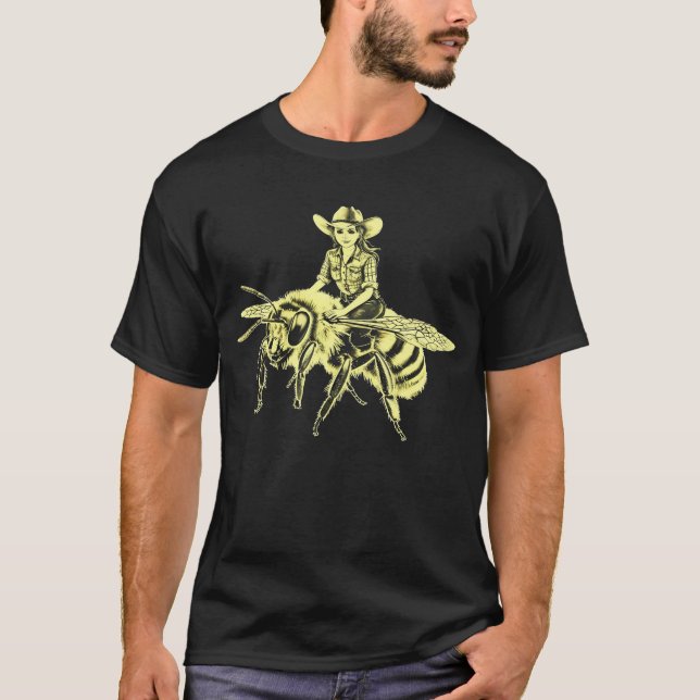 Buzzing with Style: Retro Beekeeper T-Shirt for Ho (Vorderseite)