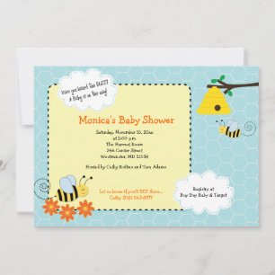 Buzzy Bees Humble Bee Baby Shower Einladung
