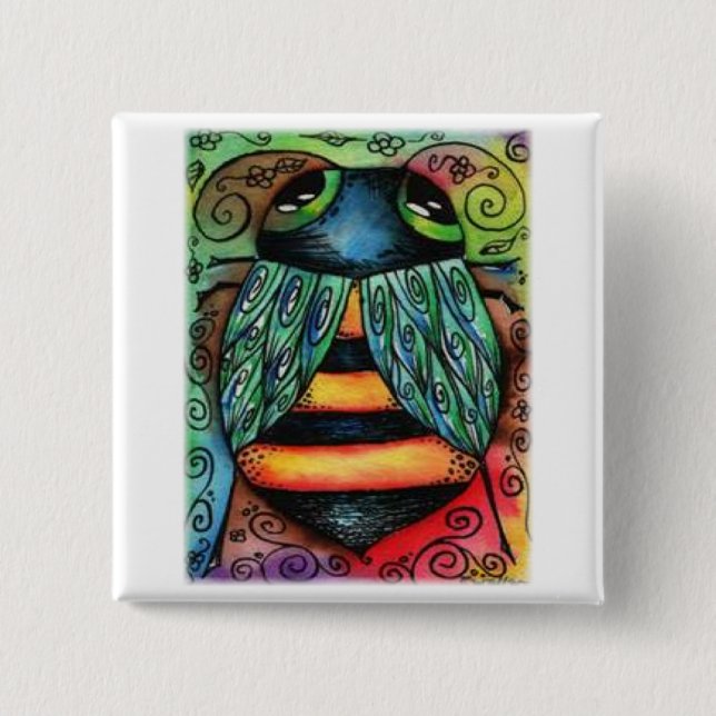 BUZZY BEEZZ Weg-Team-Knopf Button (Vorderseite)