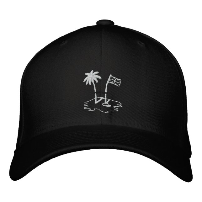 BVI RUGBY Black Embroided Baseball Cap Bestickte Baseballkappe (Vorderseite)