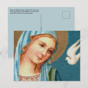 BVM & Heiliger Geist aus Lippis Verkündigung (Det. Postkarte