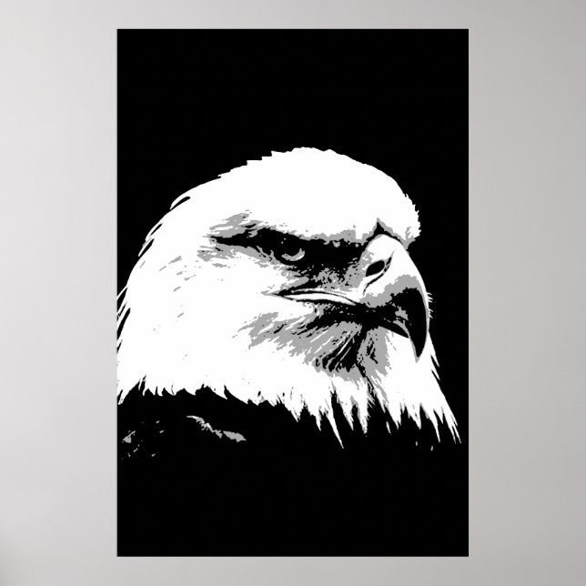 BW American Bald Eagle Poster Print Eagles Posters (Vorne)