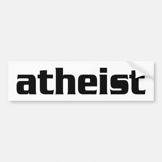 BW_atheist2 Autoaufkleber (Vorne)