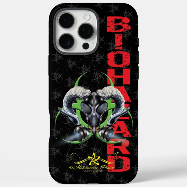 BW! BIOGEFÄHRDUNG WARNEN! TOTENKOPF Case-Mate iPhone HÜLLE (Rückseite)