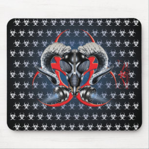 BW! BIOGEFÄHRDUNG WARNEN! TOTENKOPF MOUSEPAD