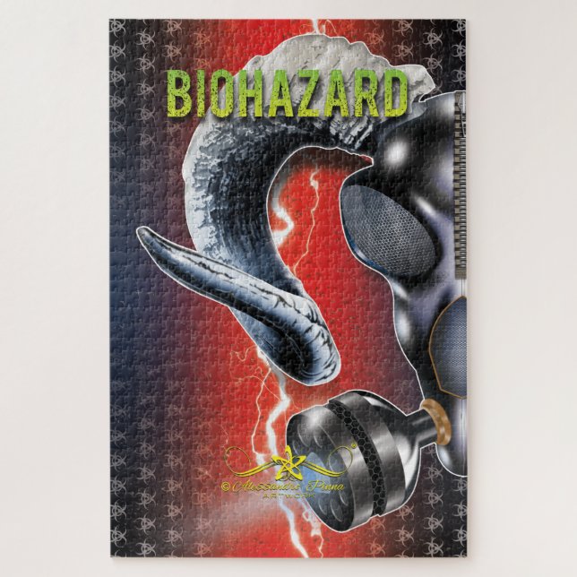 BW! BIOGEFÄHRDUNG WARNEN! TOTENKOPF PUZZLE (Vertikal)