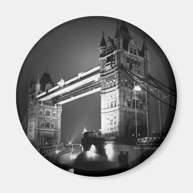 BW Black & White London Tower Bridge Magnet (Vorne)