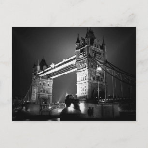 BW Black & White London Tower Bridge Postkarte