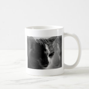 BW Cat Face Kaffeetasse