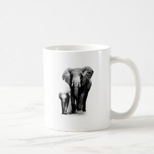 BW Elephant & Baby Elephant Kaffeetasse