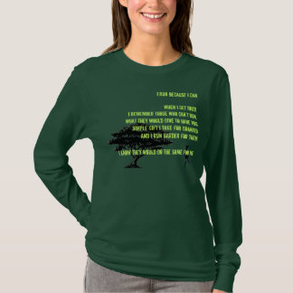 BW-Familiebaum, Frau, laufe ich, weil ich kann. T-Shirt