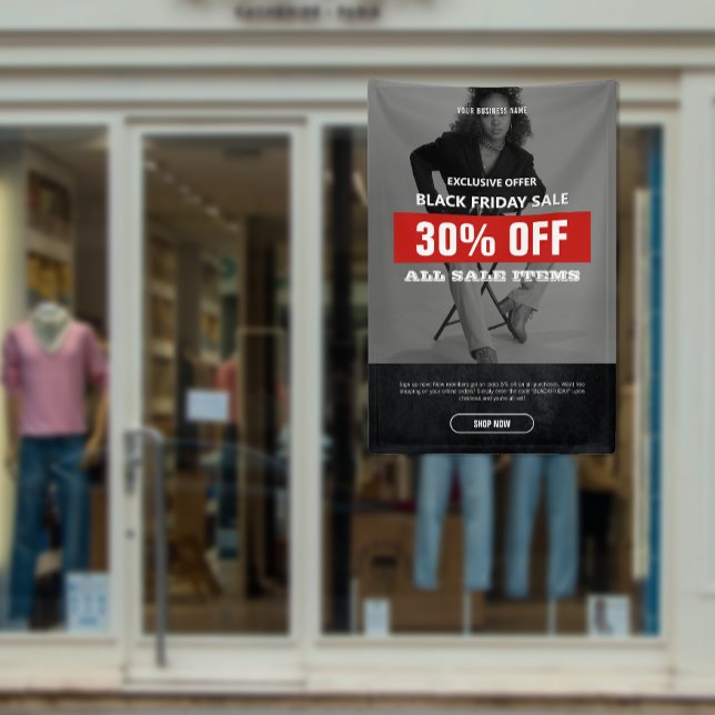 BW Foto Black Friday Sale Produktwerbung Banner (BW Photo Black Friday Sale Product Promo Banner)