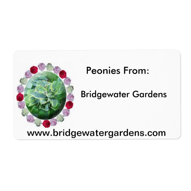 BW Gardens Logo, Bridgewater Gardens, Peonies F.. (Vorne)