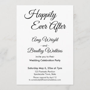 BW glücklich immer nach einfachem, elegantem Empfa Einladung