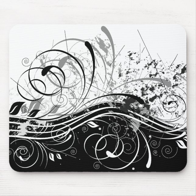 BW-Grunge Mousepad (Vorne)