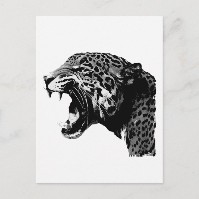 BW Jaguar Postkarte (Vorderseite)
