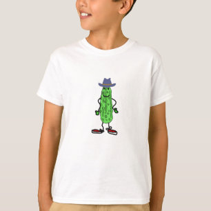 BW lustiger Essiggurken-Cartoon-T - Shirt
