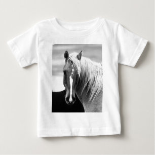 BW-Pferdeportrait Baby T-shirt