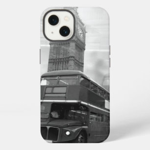 BW Schwarzweiß London Bus & Big Ben iPhone Hülle