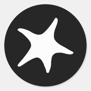 BW Starfish Runder Aufkleber