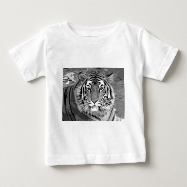 BW Tiger Baby T-shirt (Vorderseite)