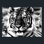 BW Tiger Poster Print Pop Art Style Tigers Plakate<br><div class="desc">Das Gesicht sibirischer Tiger-Plakatdrucke - Motivierend Mut / vertrauter Pop Art Tigers - Gelbe Tiger Kopf / Portrait Digital Animal Artwork - Tiger Eyes Pop Art Image - Leiter Tiger - Tiger Portrait - Wilde Tiger - Big Cats Digital Images</div>