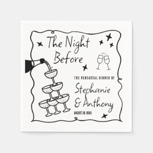 BW Whimsikrahmen und Champagner die Nacht vor Serviette