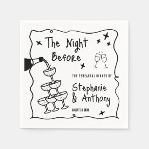 BW Whimsikrahmen und Champagner die Nacht vor Serviette